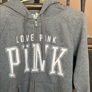 •PINK• zip up hoodie